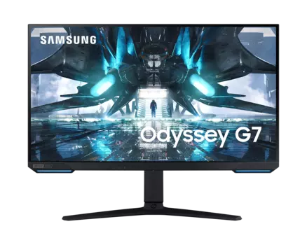 Монитор 28" Samsung Odyssey G7 S28AG702NI IPS, 3840x2160 (16:9), 400кд/м2, 144 Гц, 1 мс, 178°/178°, FreeSync Premium, G-Sync Compatible, HDMI, DisplayPort, USB-Hub, черный (LS28AG702NIXCI)