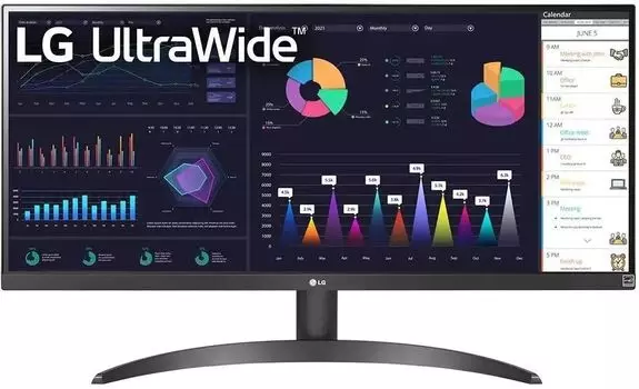 Монитор 29" LG UltraWide 29WQ500-B IPS, 2560x1080 (21:9), 250кд/м2, 100 Гц, 5 мс, 178°/178°, HDMI, DisplayPort, черный (29WQ500-B.ARUZ)