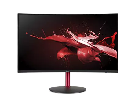 Монитор 31.5" Acer Nitro XZ322QVbmiiphx VA, изогнутый, 1920x1080 (16:9), 400кд/м2, 165Hz, 1мс, 178°/178°, FreeSync Premium, HDMI, DisplayPort, черный/красный (UM.JX2EE.V05)