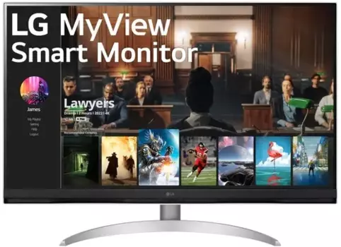 Монитор 31.5" LG MyView 32SQ700S-W VA, 3840x2160 (16:9), 250кд/м2, 5 мс, 178°/178°, HDMI, USB Type-C, USB-Hub, белый (32SQ700S-W)