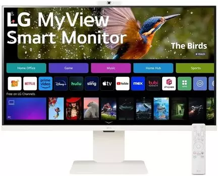Монитор 31.5" LG MyView 32SR85U-W IPS, 3840x2160 (16:9), 400кд/м2, 5 мс, 178°/178°, HDMI, USB Type-C, веб-камера, белый (32SR85U-W.ARUZ)