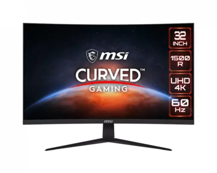 Монитор 31.5" MSI Curved Gaming Monitor 9S6-3DA21A-027 VA, изогнутый, 3840x2160 (16:9), 250кд/м2, 4мс, 178°/178°, Adaptive Sync, HDMI, DisplayPort, черный (9S6-3DA21A-027)