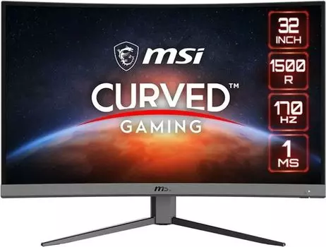 Монитор 31.5" MSI G32C4 E2 VA, изогнутый, 1920x1080 (16:9), 250кд/м2, 170 Гц, 1 мс, 178°/178°, HDMI, DisplayPort, черный (9S6-3DA61T-050)