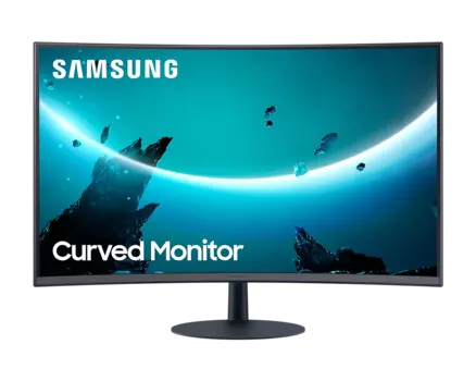 Монитор 31.5" Samsung Curved LC32T550FDRXEN VA, изогнутый, 1920x1080 (16:9), 250кд/м2, 4мс, 178°/178°, FreeSync, VGA, HDMI, DisplayPort, темно-серый (LC32T550FDRXEN)