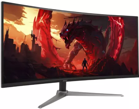 Монитор 34" Acer Nitro ED340CUHbmiipx VA, изогнутый, 3440x1440 (21:9), 250кд/м2, 100 Гц, 1 мс, 178°/178°, HDMI, DisplayPort, черный (UM.CE0EE.H01)