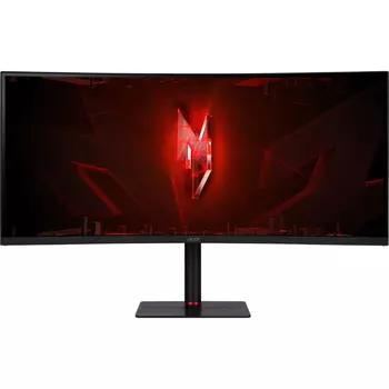 Монитор 34" Acer Nitro XV345CURV3bmiphuzx VA, 3440x1440 (21:9), 300кд/м2, 180 Гц, 1 мс, 178°/178°, HDMI, DisplayPort, USB Type-C, USB-Hub, черный (UM.CX5EE.301)