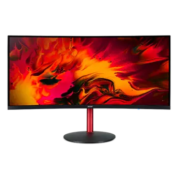 Монитор 34" Acer Nitro XZ342CUPbmiiphx VA, изогнутый, 3440x1440 (21:9), 400кд/м2, 144Hz, 1мс, 178°/178°, FreeSync Premium, HDMI, DisplayPort, черный/красный (UM.CX2EE.P13)