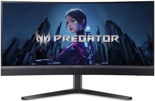 Монитор 34" Acer Predator X34V3bmiiphuzx VA, изогнутый, 3440x1440 (21:9), 1000кд/м2, 180 Гц, 1 мс, 178°/178°, HDMI, DisplayPort, USB Type-C, USB-Hub, черный (UM.CXXEE.301)