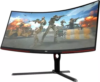 Монитор 34" AOC CU34G3S VA, изогнутый, 3440x1440 (21:9), 300кд/м2, 165Hz, 1мс, 178°/178°, FreeSync, HDMI, DisplayPort, USB-Hub, черный (CU34G3S/BK)
