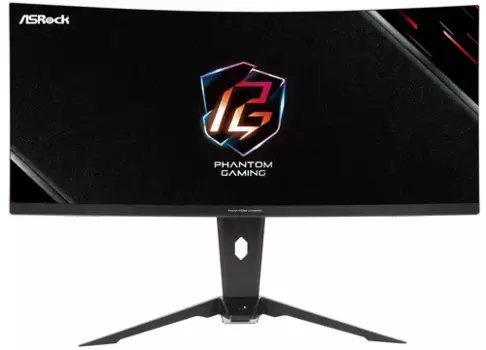 Монитор 34" ASRock Phantom Gaming PG34WQ15R2B VA, изогнутый, 3440x1440 (21:9), 550кд/м2, 165 Гц, 1 мс, 178°/178°, HDMI, DisplayPort, черный (PG34WQ15R2B)
