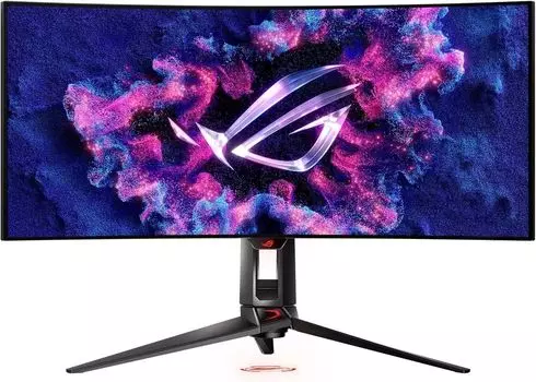 Монитор 34" ASUS ROG SWIFT PG34WCDM OLED, изогнутый, 3440x1440 (21:9), 450кд/м2, 240 Гц, 0.03 мс, 178°/178°, HDMI, DisplayPort, USB Type-C, USB-Hub, черный (90LM09L0-B01A70)