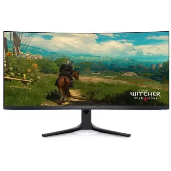 Монитор 34" DELL AW3423DWF QD-OLED, изогнутый, 3440x1440 (21:9), 250кд/м2, 165 Гц, 0.1 мс, 178°/178°, HDMI, DisplayPort, USB-Hub, черный (AW3423DWF)