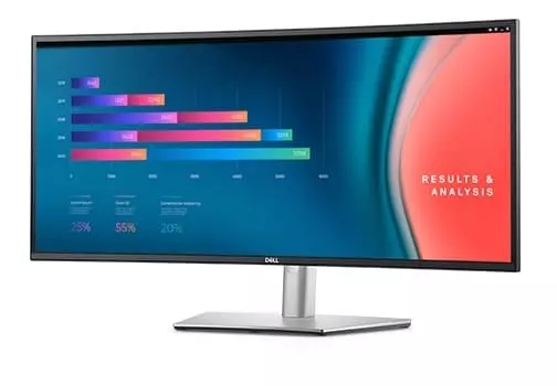 Монитор 34" DELL UltraSharp U3421WE IPS, изогнутый, 3440x1440 (21:9), 300кд/м2, 5мс, 178°/178°, HDMI, DisplayPort, USB Type-C, USB-Hub, черный/серебристый (3421-9558)