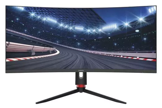Монитор 34" Digma Overdrive 34A710Q VA, изогнутый, 3440x1440 (21:9), 450кд/м2, 165 Гц, 1 мс, 178°/178°, FreeSync/G-Sync, HDMI, DisplayPort, USB Type-C, USB-Hub, черный (DM34VG01)