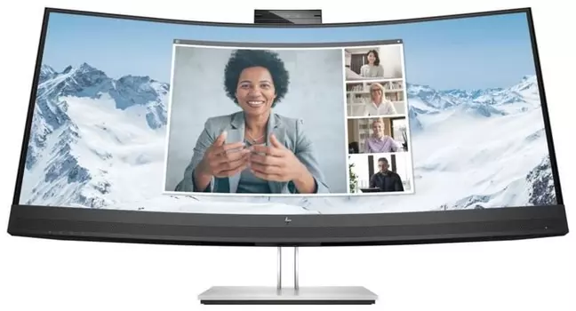 Монитор 34" HP Curved E34M G4 VA, изогнутый, 3440x1440 (21:9), 400кд/м2, 5мс, 178°/178°, HDMI, DisplayPort, USB Type-C, USB-Hub, веб-камера, черный/серебристый (40Z26AA)
