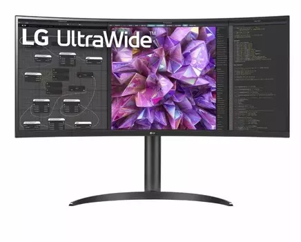 Монитор 34" LG 34WQ75C-B IPS, изогнутый, 3440x1440 (21:9), 300кд/м2, 5 мс, 178°/178°, HDMI, DisplayPort, USB Type-C, USB-Hub, черный (34WQ75C-B.ARUZ)