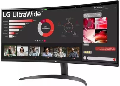 Монитор 34" LG 34WR50QC-B VA, 3440x1440 (21:9), 300кд/м2, 100 Гц, 5 мс, 178°/178°, HDMI, DisplayPort, черный (34WR50QC-B.ARUZ)