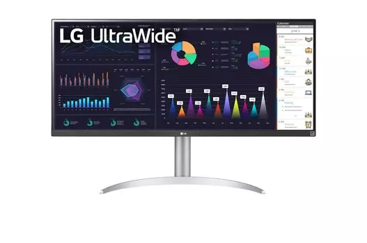 Монитор 34" LG UltraGear 34WQ650-W IPS, 2560x1080 (21:9), 500кд/м2, 100 Гц, 5 мс, 178°/178°, HDMI, DisplayPort, USB Type-C, USB-Hub, серебристый/белый/черный (34WQ650-W.ARUZ/34WQ650-WN.ARUDCSN)