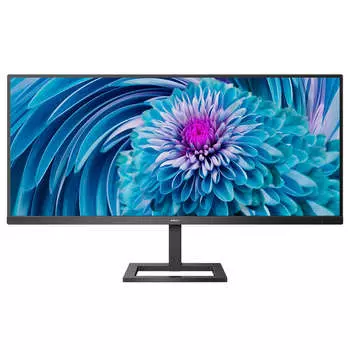 Монитор 34" Philips 345E2AE/00 IPS, 3440x1440 (21:9), 300кд/м2, 4мс, 178°/178°, FreeSync, HDMI, DisplayPort, черный