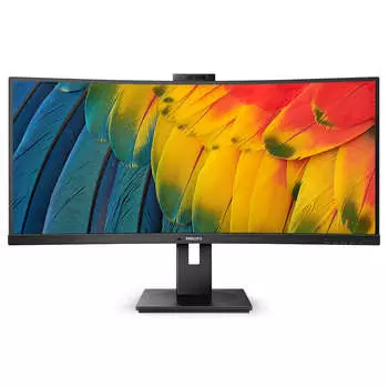 Монитор 34" Philips 34B1U5600CH (00/01) VA, изогнутый, 3440x1440 (21:9), 350кд/м2, 4мс, 178°/178°, HDMI, DisplayPort, USB Type-C, USB-Hub, черный