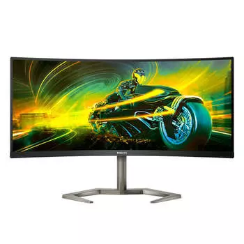 Монитор 34" Philips 34M1C5500VA (00/01) VA, изогнутый, 3440x1440 (21:9), 300кд/м2, 165Hz, 4мс, 178°/178°, FreeSync, HDMI, DisplayPort, USB-Hub, черный