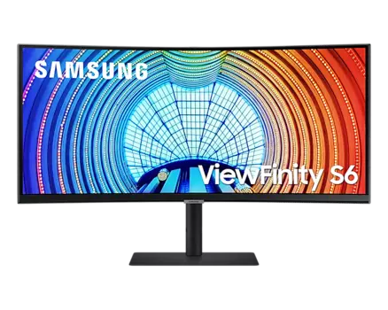 Монитор 34" Samsung ViewFinity S6 S34A650UBI VA, изогнутый, 3440x1440 (21:9), 350кд/м2, 100 Гц, 5 мс, 178°/178°, FreeSync, HDMI, DisplayPort, USB Type-C, USB-Hub, черный (LS34A650UBIXCI)