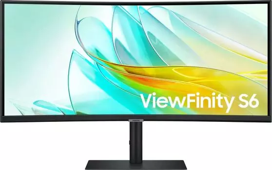 Монитор 34" Samsung ViewFinity S6 S34C650UAIXCI VA, изогнутый, 3440x1440 (21:9), 350кд/м2, 100 Гц, 5 мс, 178°/178°, HDMI, DisplayPort, USB Type-C, USB-Hub, черный (LS34C650UAIXCI)
