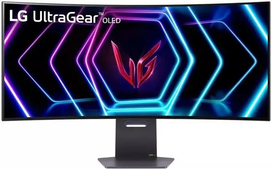 Монитор 38" LG UltraGear 39GS95QE-B OLED, изогнутый, 3440x1440 (21:9), 275кд/м2, 240 Гц, 0.3 мс, 178°/178°, HDMI, DisplayPort, USB-Hub, черный (39GS95QE-B.ARUZ)