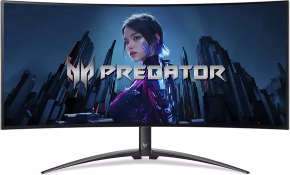Монитор 39" Acer Predator X39bmiiphuzx OLED, изогнутый, 3440x1440 (21:9), 1300кд/м2, 240 Гц, 0.01 мс, 178°/178°, HDMI, DisplayPort, USB Type-C, USB-Hub, черный (UM.TXXEE.001)