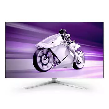Монитор 42" Philips Evnia 8000 42M2N8900/00 OLED, 3840x2160 (16:9), 450кд/м2, 138 Гц, 0.1 мс, 178°/178°, HDMI, DisplayPort, USB Type-C, белый (42M2N8900/00)