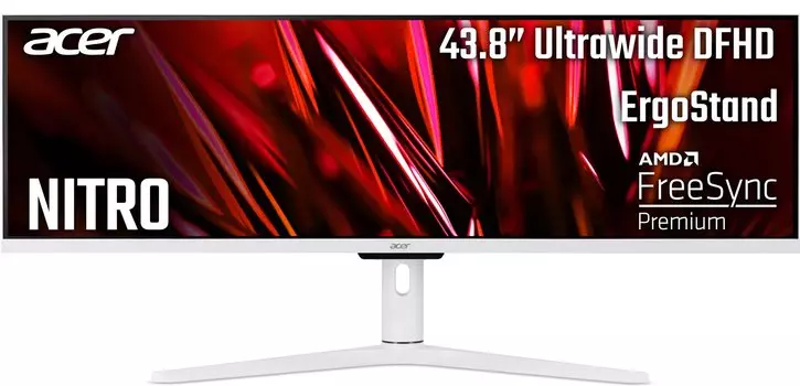 Монитор 43.8" Acer Nitro XV431CPwmiiphx IPS, 3840x1080 (32:9), 350кд/м2, 120 Гц, 1 мс, 178°/178°, HDMI, DisplayPort, USB-Hub, белый (UM.MX1CD.P01)