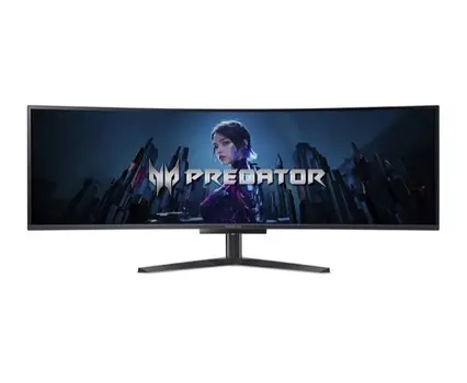 Монитор 49" Acer Predator X49Xbmipphuzx OLED, изогнутый, 5120x1440 (32:9), 1000кд/м2, 240 Гц, 0.03 мс, 178°/178°, HDMI, DisplayPort, USB Type-C, USB-Hub, черный (UM.SXXEE.X01)
