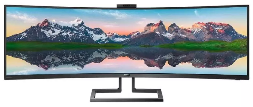 Монитор 49" Philips 499P9H VA, Curved, 5120x1440 (32:9), 450кд/м2, 5мс, HDMI, DisplayPort, USB Type-C, USB-Hub, черный (499P9H/00)