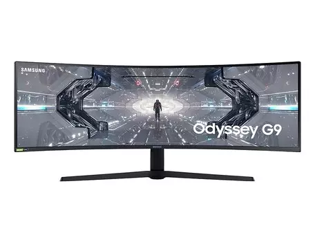 Монитор 49" Samsung Odyssey G9 LC49G95TSSMXUE VA, изогнутый, 5120x1440 (32:9), 420кд/м2, 240Hz, 1мс, 178°/178°, NVIDIA G-SYNC, HDMI, DisplayPort, USB-Hub, черный (LC49G95TSSMXUE)
