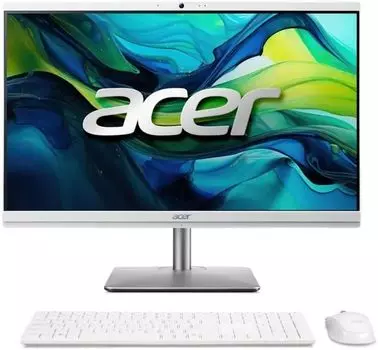 Моноблок Acer Aspire C24-195ES 23.8" 1920x1080, Intel Core Ultra 5 125U 1.3 ГГц, 8Gb RAM, 512Gb SSD, Intel Graphics, WiFi, BT, Cam, Eshell, серебристый, клавиатура, мышь (DQ.BM4CD.001)