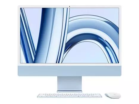 Моноблок Apple iMac 24" 4480x2520, Apple M3, 8Gb RAM, 256Gb SSD, WiFi, BT, Cam, MacOS, синий, клавиатура, мышь (MQRQ3ZP) Английская клавиатура!