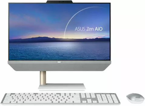 Моноблок Asus Zen AiO 24 A5401WRAK-WA058W 23.8" 1920x1080, Intel Core i3-10100T 3 ГГц, 8Gb RAM, 512Gb SSD, WiFi, BT, Cam, W11, белый, клавиатура, мышь (90PT0313-M002B0)