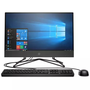 Моноблок HP 200 G4 21.5" 1920x1080, Intel Core i3-10110U 2.1GHz, 4Gb RAM, 1Tb HDD, DVD-RW, Intel UHD Graphics, WiFi, BT, Cam, DOS, серый, клавиатура, мышь (9UG59EA)