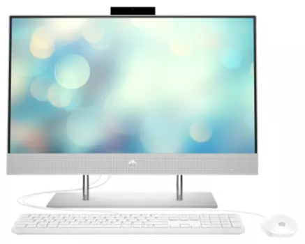 Моноблок HP 24-dp0054ur 23.8" 1920x1080, AMD Ryzen 5 4500U 2.3 ГГц, 16Gb RAM, 512Gb SSD, AMD Radeon Vega 6, WiFi, BT, Cam, без ОС, белый (30C80EA)