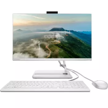Моноблок Lenovo IdeaCentre AIO 3 24IAP7 23.8" 1920x1080, Intel Pentium 8505 1.2 ГГц, 8Gb RAM, 256Gb SSD, Intel UHD Graphics, WiFi, BT, Cam, без ОС, белый, клавиатура, мышь (F0GH01DMRK)