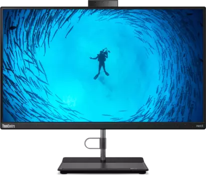 Моноблок Lenovo Neo 30a 23.8" 1920x1080, Intel Core i5-13420H 2.1 ГГц, 8Gb RAM, 256Gb SSD, WiFi, BT, Cam, без ОС, черный, клавиатура, мышь (12K0001RRU)