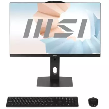Моноблок MSI Modern AM272P 12M-453XRU 27" 1920x1080, Intel Core i3-1215U 1.2 ГГц, 8Gb RAM, 512Gb SSD, WiFi, BT, Cam, без ОС, черный, клавиатура, мышь (9S6-AF8211-453)