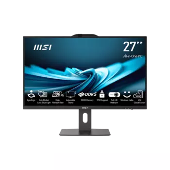 Моноблок MSI Pro AP272P 14M-630XRU 27" 1920x1080, Intel Core i3-14100 3.5 ГГц, 8Gb RAM, 512Gb SSD, Intel UHD Graphics 730, WiFi, BT, Cam, без ОС, черный, клавиатура, мышь (9S6-AF8321-630)