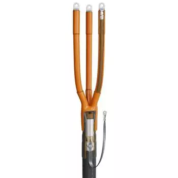 Муфта кабельная концевая 3 жилы 150 мм-240 мм термоусадка, от -50°С до +50°С, черный, длина 71 см, КВТ 3КВТп-10-150/240(Б) (50117)