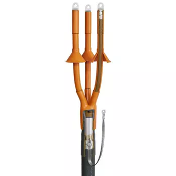 Муфта кабельная концевая 3 жилы 150 мм-240 мм термоусадка, от -50°С до +50°С, КВТ 3КНТп-10-150/240-Б (50120)