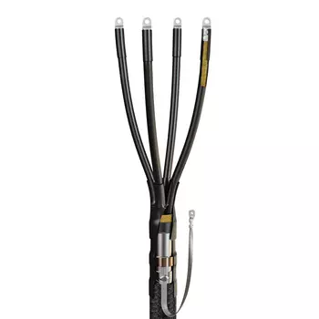 Муфта кабельная концевая 4 жилы 25 мм-50 мм термоусадка, от -50°С до +50°С, КВТ 4КВНТп-1-25/50-Б (57889)