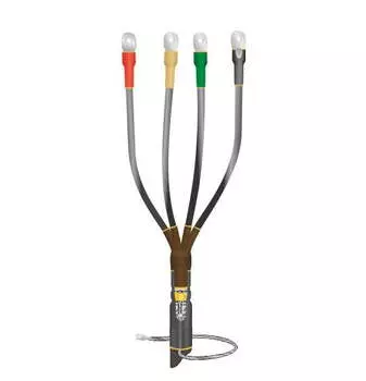 Муфта кабельная концевая 4 жилы 70 мм-120 мм термоусадка, от -50°С до +50°С, длина 22 см, Нева-Транс Комплект 1ПКВ(Н)Тп-4х(70-120) (22020331)