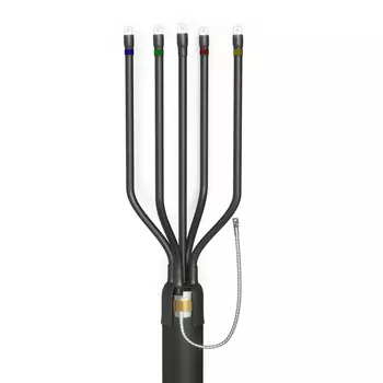 Муфта кабельная концевая 5 жил 150 мм-240 мм термоусадка, черный, длина 80 см, ЗЭТАРУС 5 ПКВ(Н)Тпб-1 (150-240) (zeta21022)