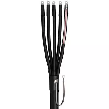 Муфта кабельная концевая 5 жил 25 мм-50 мм термоусадка, от -50°С до +50°С, черный, длина 50.5 см, КВТ 5ПКТп-1-25/50(Б) нг-LS (65540)