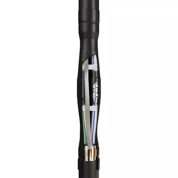 Муфта кабельная проходная соединительная 4 жилы 70 мм-120 мм термоусадка, от -50°С до +50°С, КВТ 4ПСТ(б)-1-70/120-Б (57798)